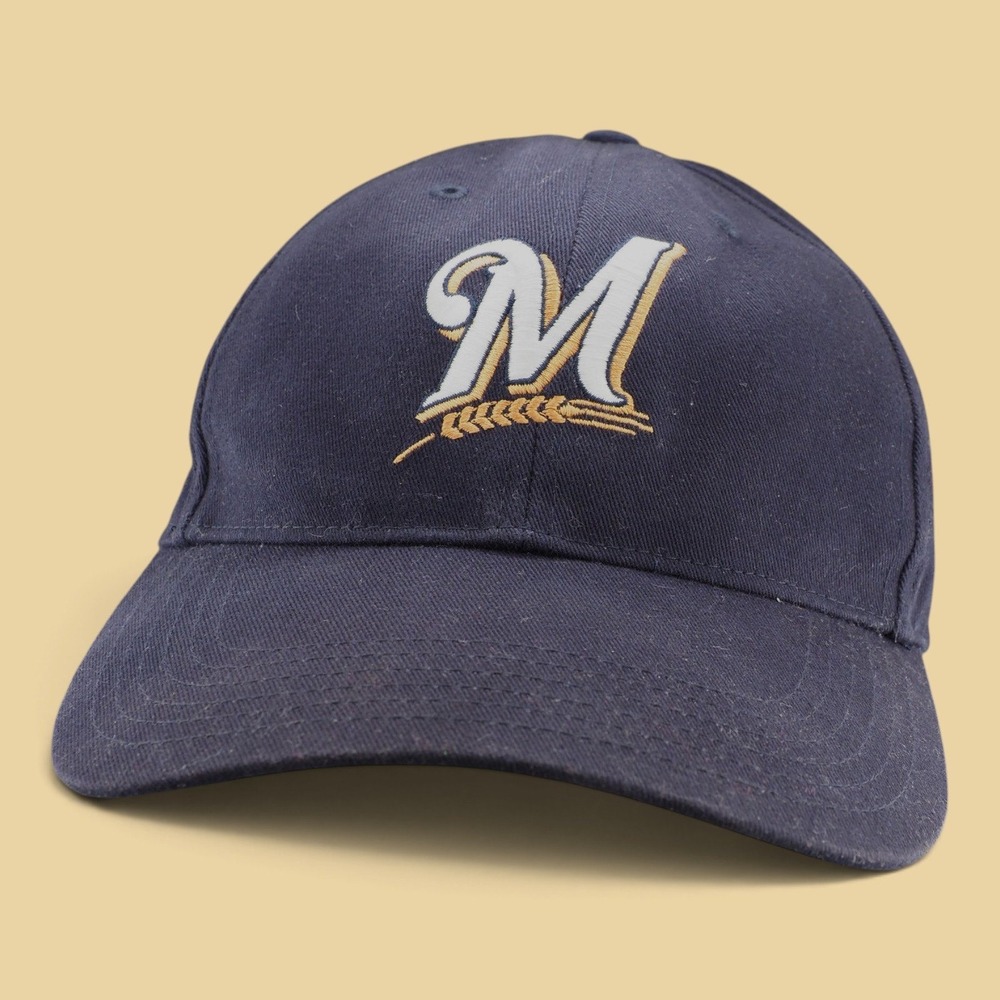 Milwaukee Brewers Navy Blue Baseball Cap MLB Dad Hat Adjustable Strap